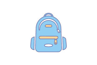 Colorful School Bag Flat Vector Icon Review