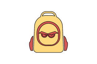 School Bag Filled Out Line Icon Vector Review