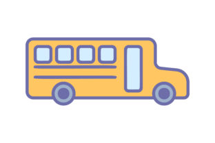 School Bus Liner Fill Icon Vector Review