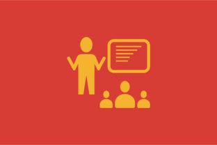 Teacher and Student Flat Vector Icon Review